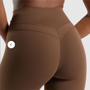 Gymshark X Whitney Simmons Mesh Leggings - Dandelion Brown - Size XS
